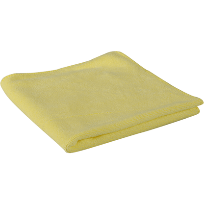 A neatly folded microfiber cloth ENA Platinum from Abena Re-Seller GmbH (32x32 cm) is shown on a white background.