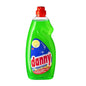 A 1.5-liter bottle of Rösch Danny Lemon Power dishwashing liquid from Rösch Germany GmbH is available in green and contains an effective lemon scent formula. With a red cap and a blue label featuring a lemon graphic, this dishwashing liquid emphasizes its grease-dissolving effect while being pH-neutral, ensuring a gentle yet efficient cleaning.