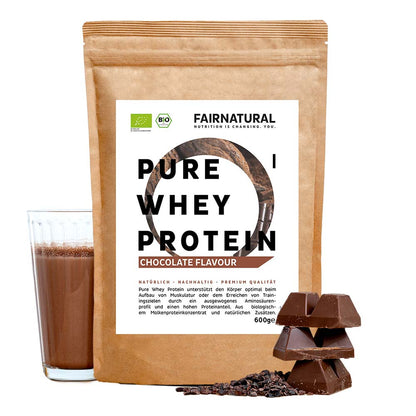 Organic whey protein powder chocolate