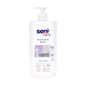 A white pump bottle of TZMO Deutschland GmbH Seni Care Wash Cream 3 in 1 with 3% Urea, 1000 ml, with the label vegan. The German text highlights the gentle, nourishing cleansing - ideal for the needs of sensitive skin.