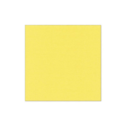 A single, solid-colored yellow square with subtle texture, centered on white - reminiscent of the elegant simplicity of the PAPSTAR 20 napkins "ROYAL Collection" 1/4-fold 40x40 cm from PAPSTAR GmbH, ideal for a stylish table decoration.