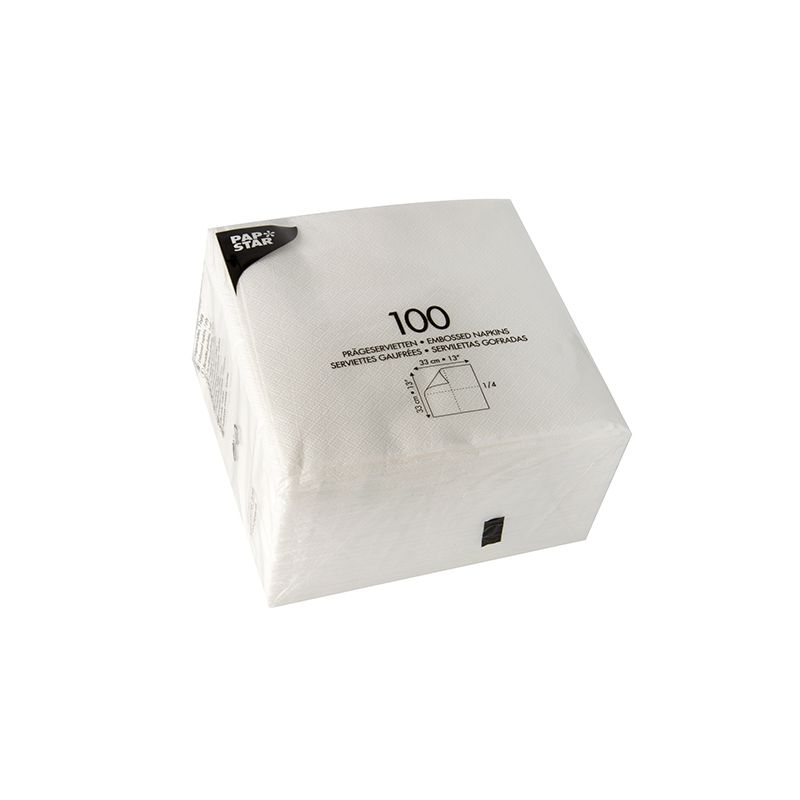 PAPSTAR Napkins 1-ply, 33x33 cm, white - ideal for celebrations; pack of 1200 pieces. By PAPSTAR GmbH.