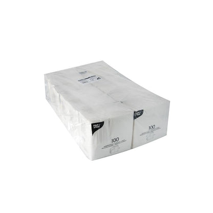 A clear pack of PAPSTAR GmbH 1-ply napkins, 33x33 cm, white, ideal for parties. The bulk pack (1200 pieces) is perfect for festive occasions and features brand and product information on the front.