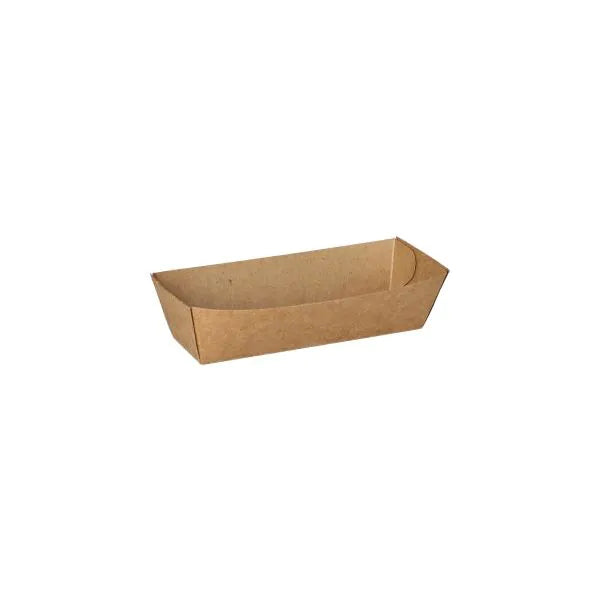 Die PAPSTAR 50 Snacktrays, Pappe "pure" - braun von PAPSTAR GmbH sind umweltfreundliche, rechteckige Pappschalen mit abgeschrägten Seiten - ideal als nachhaltiges Einweggeschirr oder umweltfreundliche Snacktrays zum bewussten Servieren.