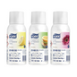 Three Tork 236056 air freshener sprays in a mixed pack (Citrus, Tropical Fruit, Floral) with matching designs on a white label – ideal for odor neutralization and long-lasting freshness. Carton contains 12 bottles.