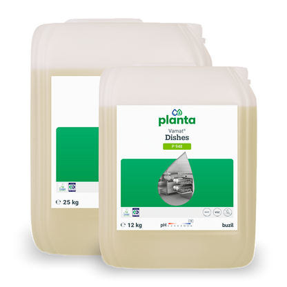 Vamat® Dishes P948 Ecological, liquid glass and dishwashing detergent, alkaline | Canister (25 l) 