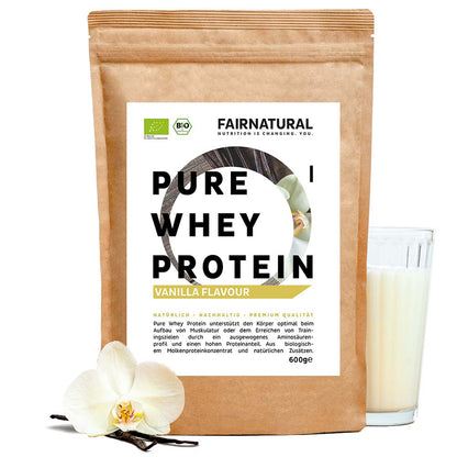 Organic whey protein powder vanilla
