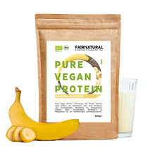 Organic vegan protein powder banana without soy
