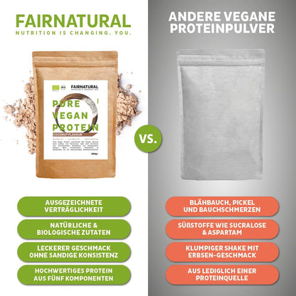 Organic vegan protein powder coconut without soy