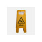 The warning sign "Slippery Surface" by Vileda GmbH shows a black slippery surface symbol on a yellow background and serves as an important sign to warn of slippery surfaces.