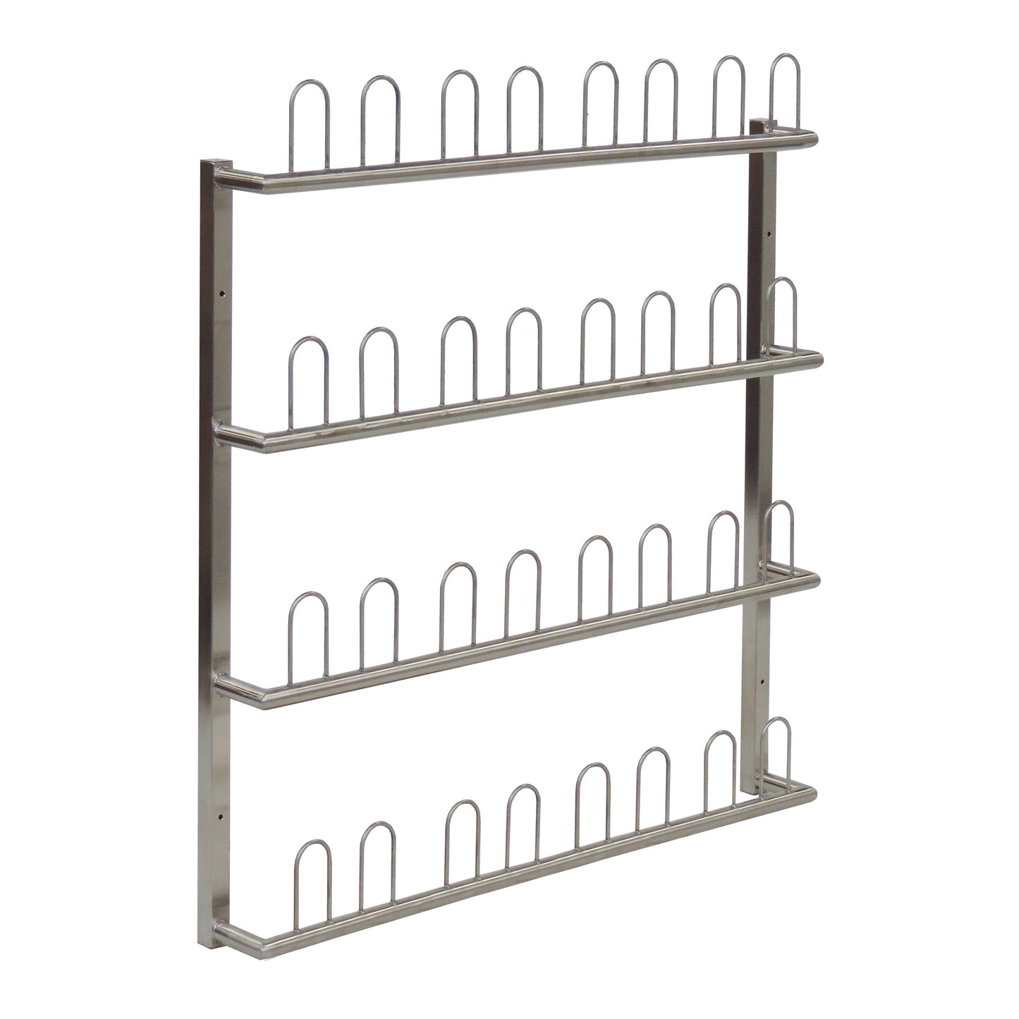 Das Novocal Wandregal rechteckig aus Edelstahl bietet Platz für 16 Paar OP-Schuhe und ist ideal zur Aufbewahrung in medizinischen Einrichtungen. Maße: siehe Packung (1 Stück).