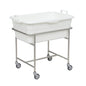 The Novocal stainless steel chassis is equipped with 4 easy-running swivel castors (Ø 75 mm) and carries a robust plastic tub with a capacity of 90 L, ideal for use in hospitals. Brand: Novocal. Package size: 1 piece.