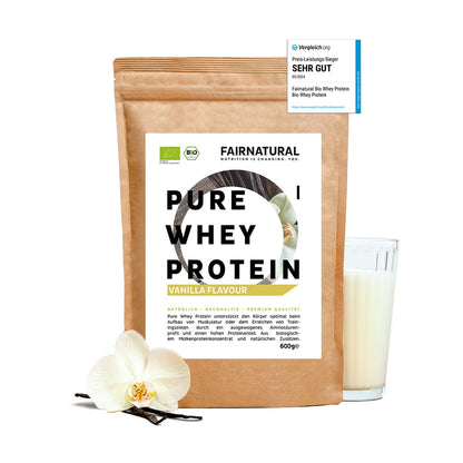 Organic whey protein powder vanilla