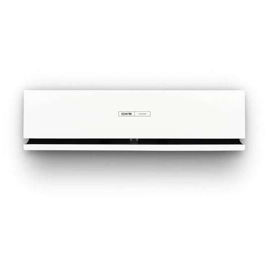 Die CWS Frontpanel für Duftspender Air Bar von CWS ist ein weißes, wandmontiertes Gerät mit modernem, rechteckigem Design und unterer Entlüftung, beschriftet mit "CWS HYGIENE".