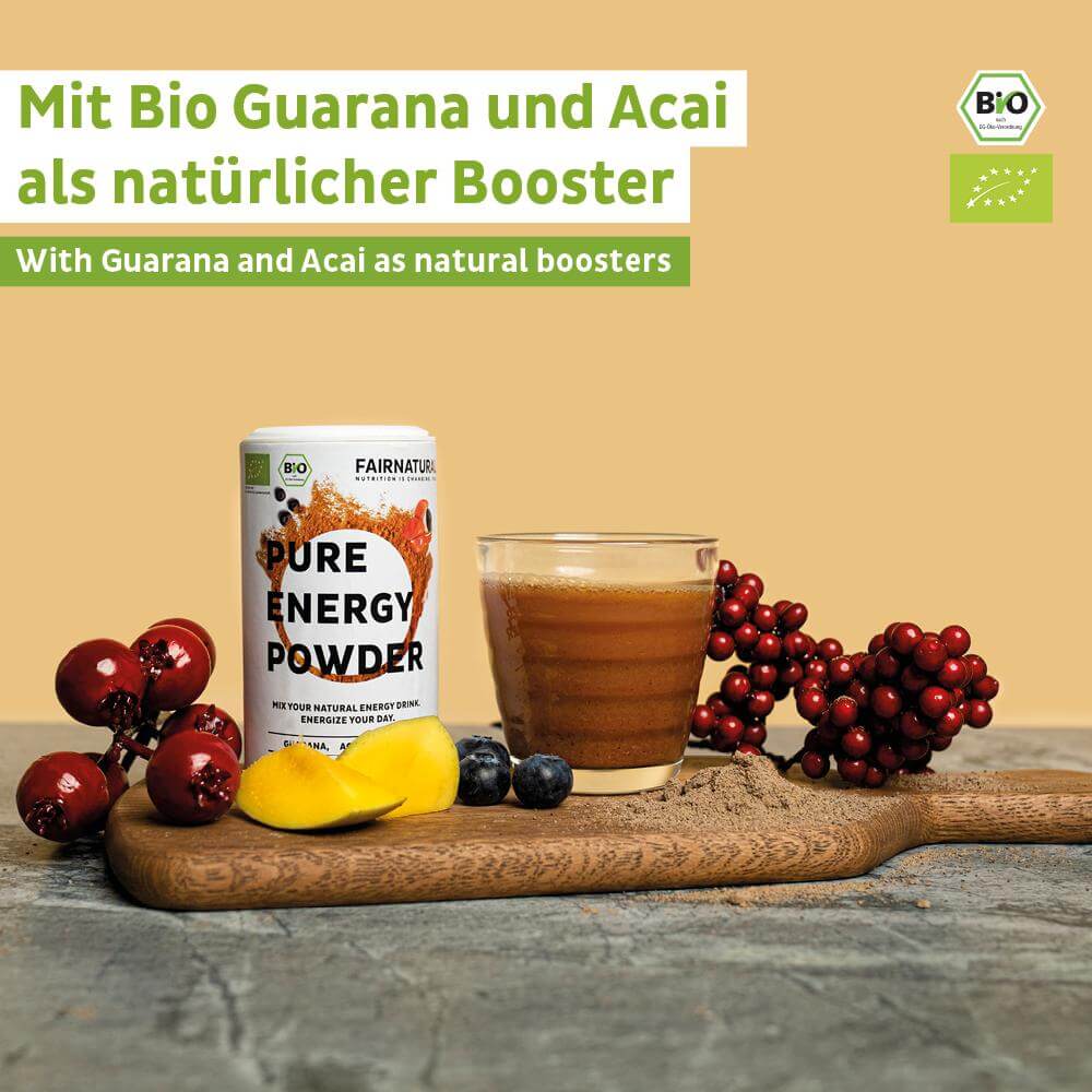 Pre-workout organic energy drink powder