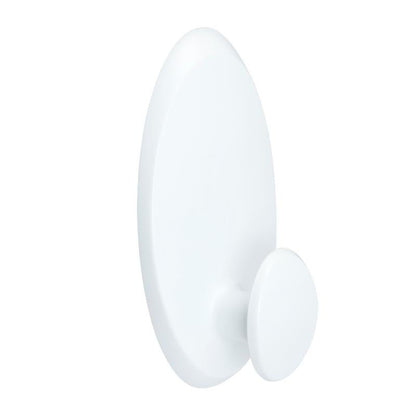 The 3M Deutschland GmbH Command™ Clothes Hook, 17019-FGN, a white, oval wall hook with a round peg, offers wall mounting without drilling and serves as a practical, reusable hook on a white background.