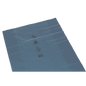 A flat, translucent blue plastic sheet for waste disposal from EMIL DEISS KG (GmbH + Co.) - like the DEISS 10120 - 500+200x850x0.06 mm blue - shows recycling symbols and the number 65 in black lettering on a white background.