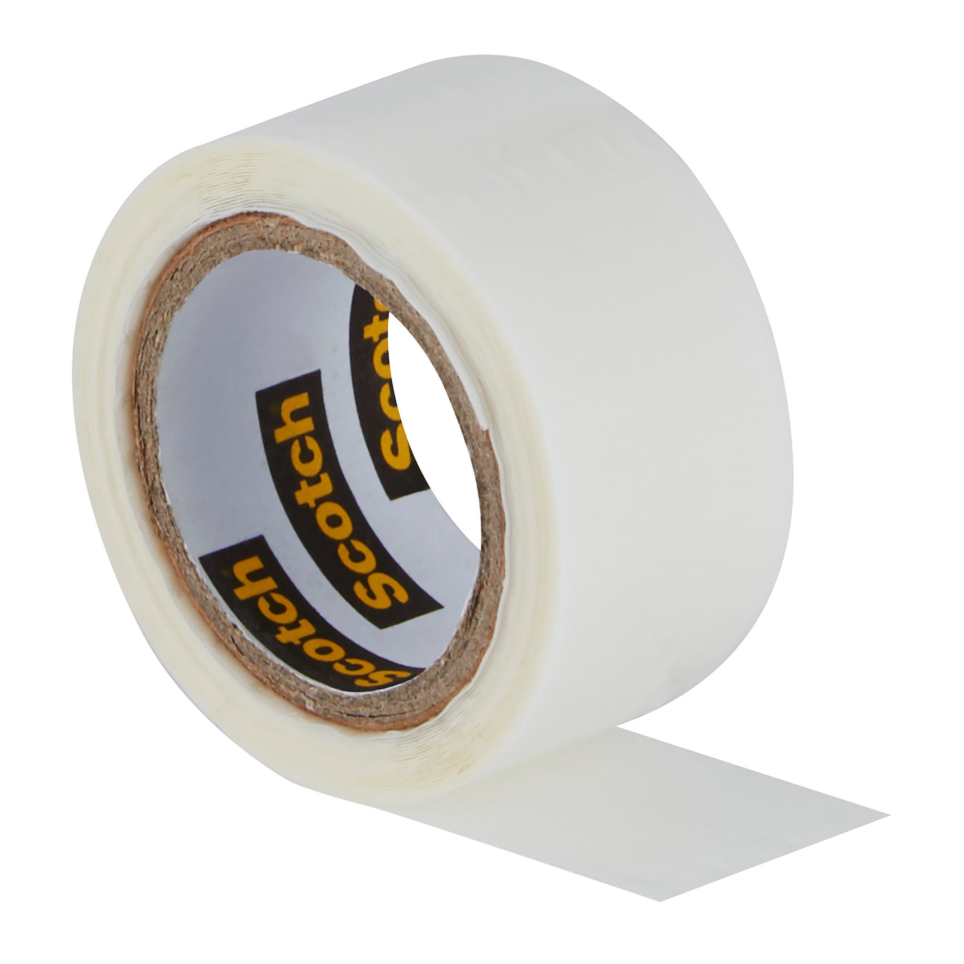 Eine Rolle Scotch® Extremium™ Universal Klebeband (3 m x 19 mm) der 3M Deutschland GmbH ist teilweise abgerollt und trägt auf dem inneren Pappkern den Markennamen vor einem schlichten weißen Hintergrund.