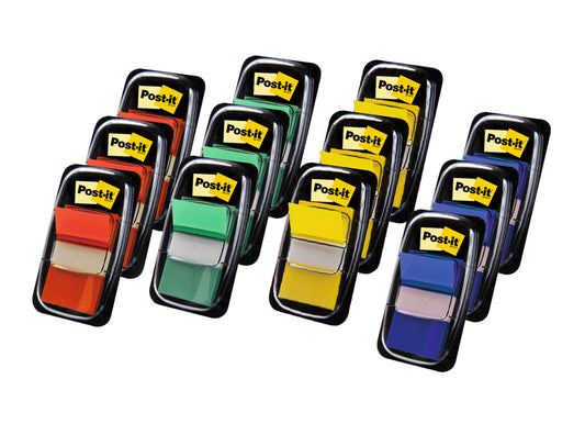 Das Set Post-it® Index Haftstreifen von 3M Deutschland GmbH enthält 12 Spender in diversen Farben (25,4x43,2 mm), je 50 Streifen pro Spender und hilft beim übersichtlichen Markieren und Organisieren Ihrer Dokumente.