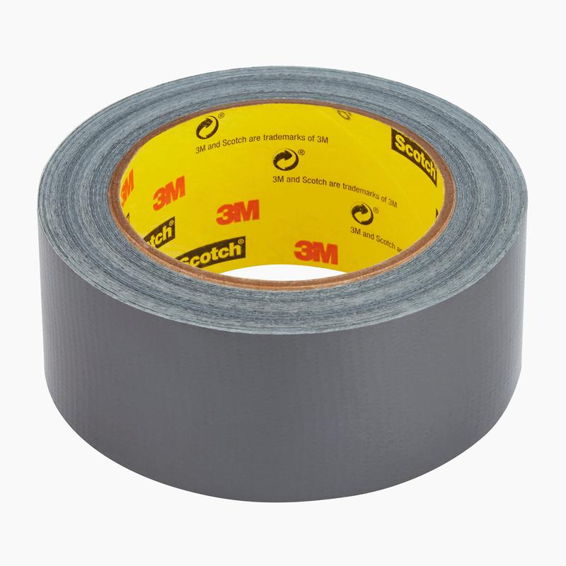 A roll of Scotch® Extremium™ No Residue High Performance Duct Tape (18.2 m x 48 mm) from 3M Deutschland GmbH with a yellow inner label featuring 3M and Scotch logos is depicted on a white background.