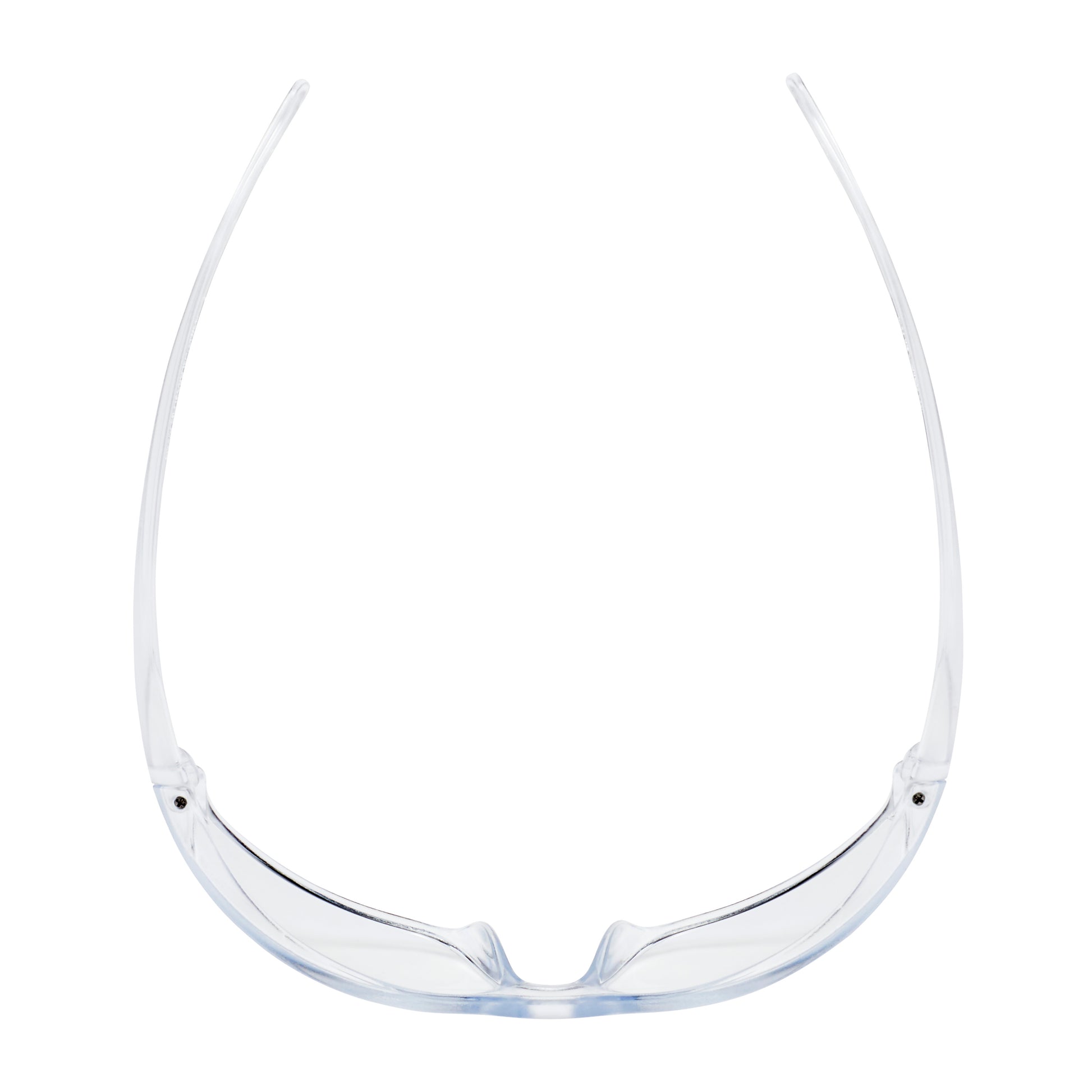 Die 3M™ Virtua™ Schutzbrille AP von 3M Deutschland GmbH hat eine klare Scheibe und einen transparenten Rahmen mit gebogenen Bügeln, die nach vorne gerichtet vor einem weißen Hintergrund abgebildet sind. Packung (1 Stück).