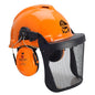 3M™ Forestry Combination, G3000 Safety Helmet in Orange, H31 Earmuffs, FH1 Mount and 5C Mesh Visor, KWF, G3000MOR31FH15C FPA | Pack (1 piece)
