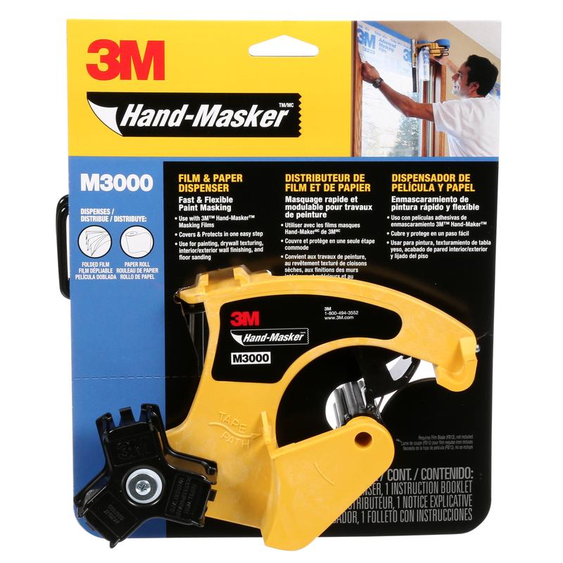 3M™ M3000 Hand-Masker™ Film and Paper Dispenser, 1 Hand-held Masking Device | Pack (1 piece)