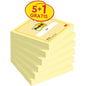 Post-it® Notes, Yellow, 76mm x 76mm, Promotion, 100 Sheets/Pad, 5 Pads + 1 Free/Pack, 100% PEFC, SGSCH-PEFC-COC-110078 | Pack (6 pieces)