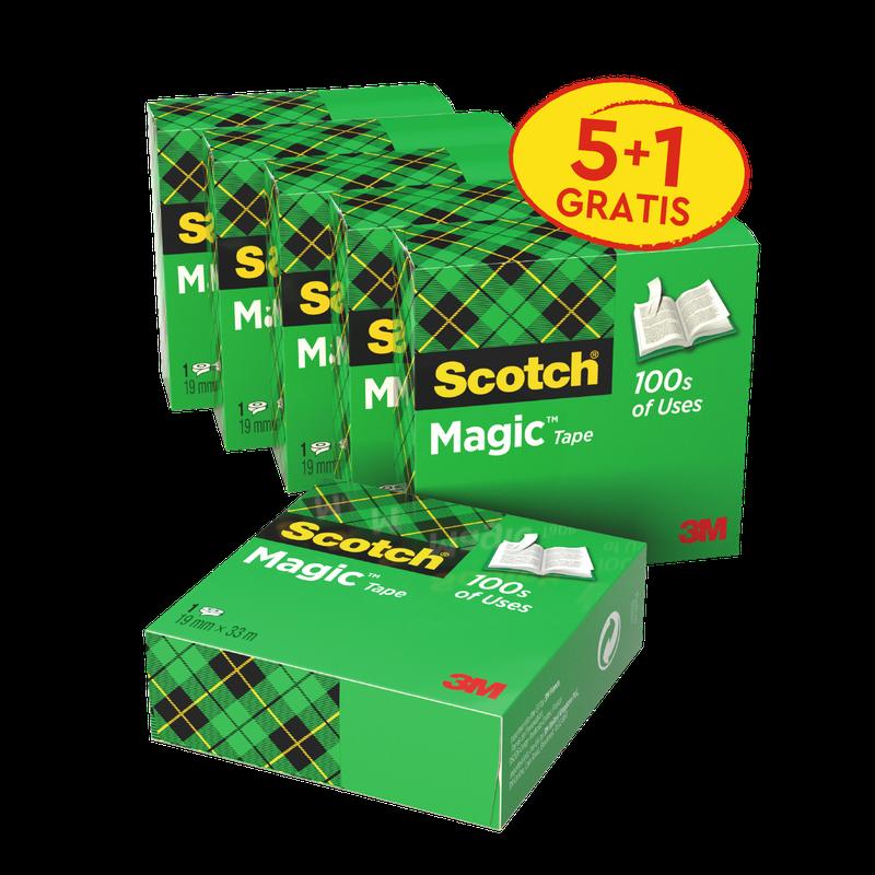 Scotch® Magic™ Invisible Tape Value Pack 6 Rolls 19mm x 33m | Pack (6 rolls)